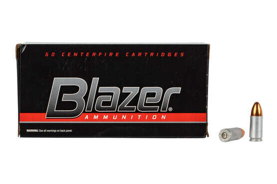 CCI Blazer 9mm 115 grain FMJ ammunition features an aluminum case